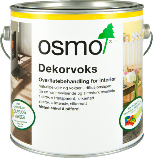 OSMO DEKORVOKS INT 3186 2,5L SNØ MATT