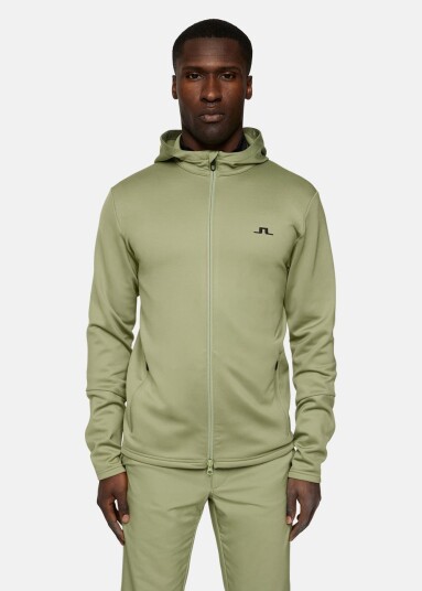J.lindeberg Aerial Full Zip Hood Oil Green M Hoodies