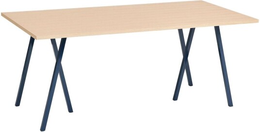 Hay Loop Stand spisebord 87,5x180 cm Deep blue-clear lacq. oak