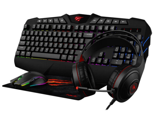 Havit Gaming Bundle KB675CM - Mus, tastatur, hodesett og musematte Havit Gaming Bundle KB675CM - Mus, tastatur, hodesett og musematte
