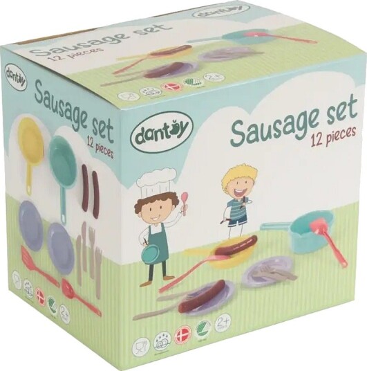 Dantoy Sausage Set In Gift Box - BEIGE, BROWN, LIGHT PURPLE, LIGHT YELLOW, MINT GREEN, PINK - One Size