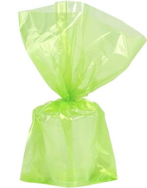 Unique 30 stk Limegrønne Godteposer i Plast 62034