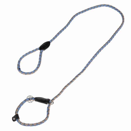 TIAKI retrieverbånd Twist - 170 cm lang, Ø 12 mm - blå/grå
