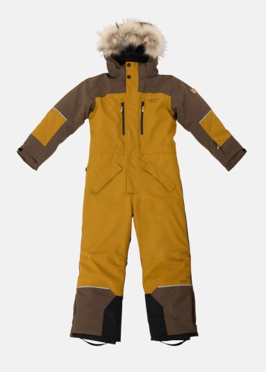Swedemount Hafjell Winter Overall Jr Golden Yellow/Walnut Brown 100 Vinteroverall Swedemount Hafjell Winter Overall Jr Golden Yellow/Walnut Brown 100 Vinteroverall