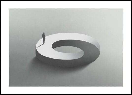 Endless Path Surreal Loop Structure Plakat Plakat / 100x150cm