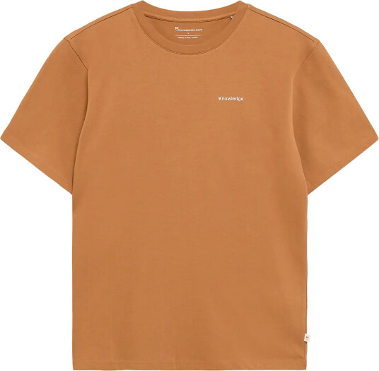 Knowledge Cotton Apparel Back Print T Shirt Brown XL