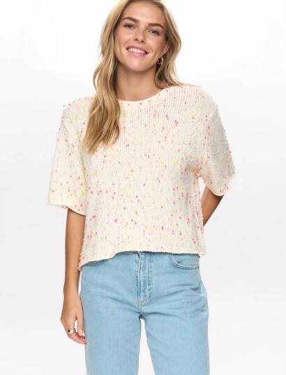 Nümph Nunepsa Ss Pullover   Cream   XL