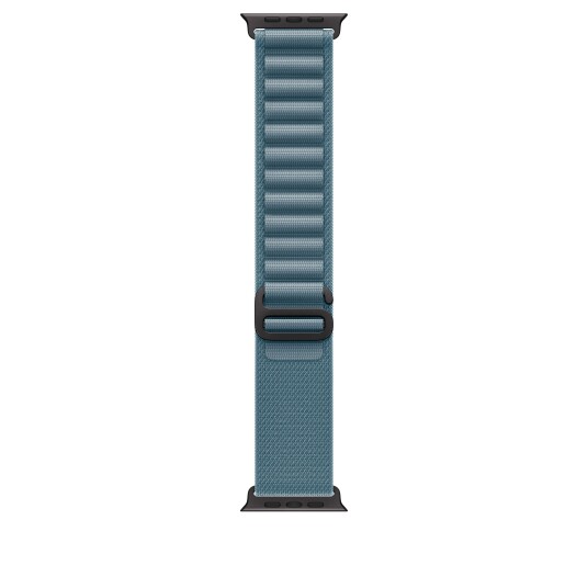 Apple 49/46 mm Light Blue Alpine Loop   Medium   Black Titanium Finish