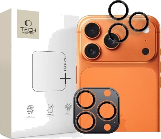 Tech-Protect Camring Fit+ Kamerabeskyttelse for iPhone 14/15/16/17 Pro/Max - Svart