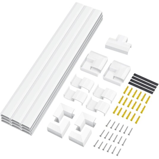 LogiLink Kabelkanalsett Hvit 67 deler - 30x15x432mm LogiLink Kabelkanalsett Hvit 67 deler - 30x15x432mm
