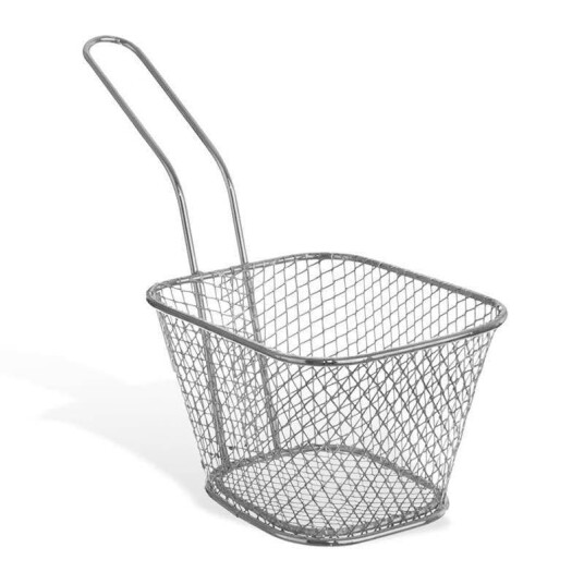 Kurv med håndtak for elegant servering av pommes frites og grønnsaker