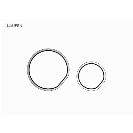 LAUFEN LIS TRYKKPLATE AW105 HVIT/KROM LAUFEN LIS TRYKKPLATE AW105 HVIT/KROM