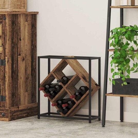 vidaXL Vinhylle Gammelt tre 51 x 18 x 52,5 cm Konstruert tre
