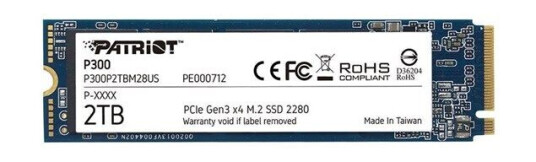 Patriot SSD 2TB 1650/2100 P300 M.2 PAT | PCIe