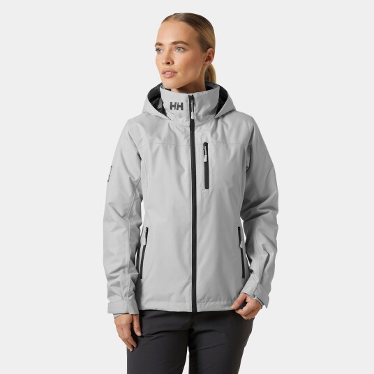 Helly Hansen Crew Mellomlags Seilerjakke Med Hette 2.0 Dame Grå 4xl