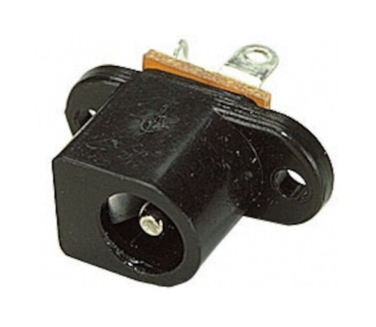 DC-kontakt for kabinettmontering 2,1 mm