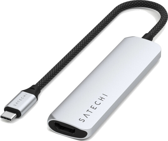 Satechi 4-in-1 USB-C Slim Multiport Adapter 4K - Silver Satechi 4-in-1 USB-C Slim Multiport Adapter 4K - Silver