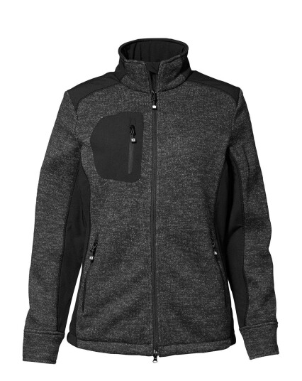ID Feminin Strikket Fleece Cardigan Grå