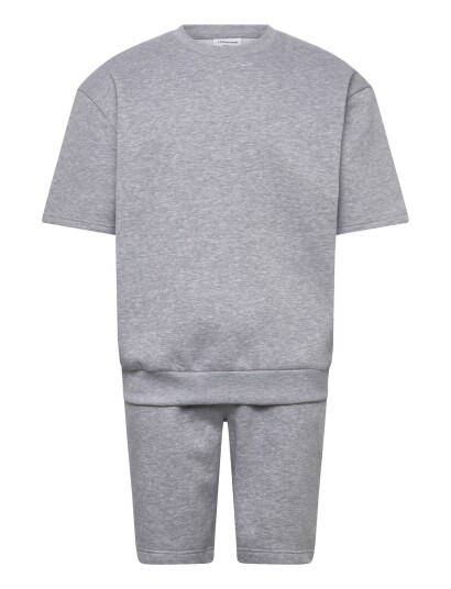 Lindbergh Oversized S/S Sweatshirt+Shorts Grey XL