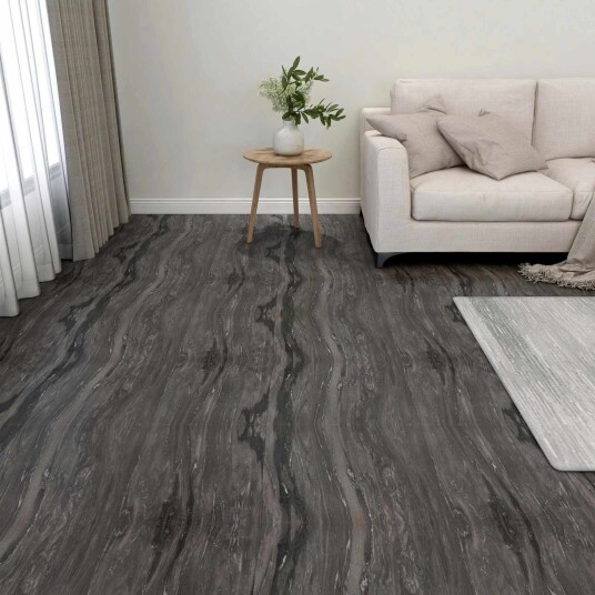 Gulvplanker 55 pcs Mørkegrå 5,11 m² PVC