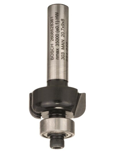 Bosch Avrundingsfresejern, 8 mm, R1 4 mm, D 20,7 mm, L 9 mm, G 53 mm 8 mm, R1 4 mm, D 20,7 mm, L 9 mm, G 53 mm Bosch Avrundingsfresejern, 8 mm, R1 4 mm, D 20,7 mm, L 9 mm, G 53 mm 8 mm, R1 4 mm, D 20,7 mm, L 9 mm, G 53 mm