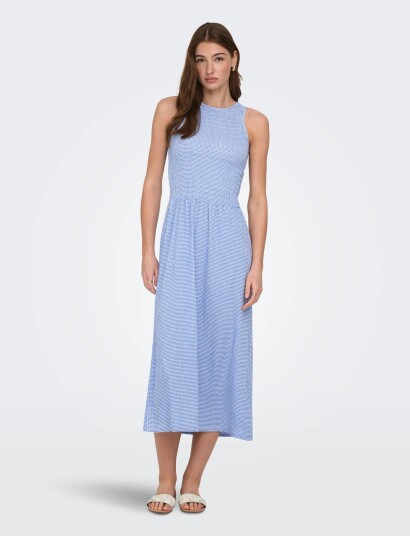 ONLY Onlcelle S/L Smock Dress Jrs Blue S ONLY Onlcelle S/L Smock Dress Jrs Blue S