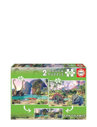 Educa Educa 2X100 Dino World - Multi/patterned - ONE SIZE