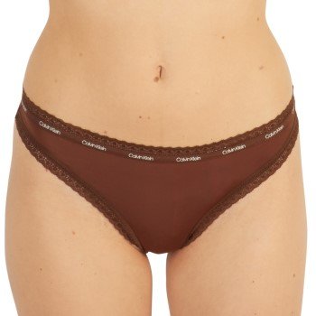 Calvin Klein Truser Bottoms Up Refresh Thong M?rkbrun polyamid Small Dame