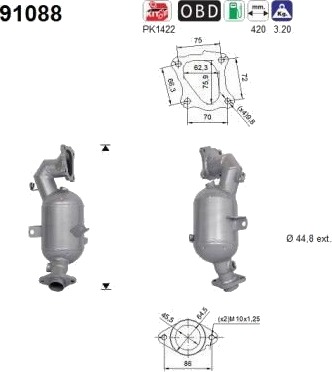 Katalysator AS 91088