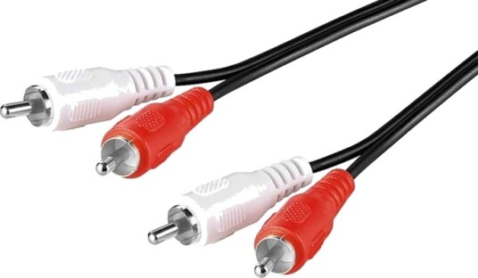 Goobay 2RCA Lydkabel 10m Sort - Han til Han
