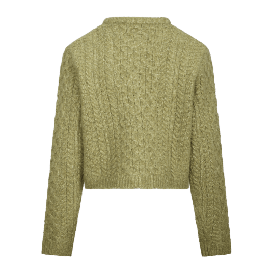 Aisha Cardigan Verde S Cable knit cardigan Aisha Cardigan Verde S Cable knit cardigan