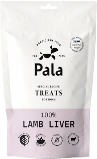 Pala hundegodbiter 100% lammeler 100 g - Naturlig proteinrik godbit til hunder