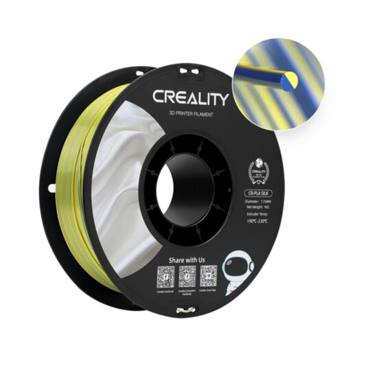 Creality CR PLA Silk 1.75mm 1kg Gul/Blå Creality CR PLA Silk 1.75mm 1kg Gul/Blå