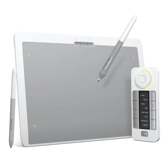 Xencelabs Pen Tablet Medium SE - Bundle with Quick Keys Remote, Nebula White Special Edition