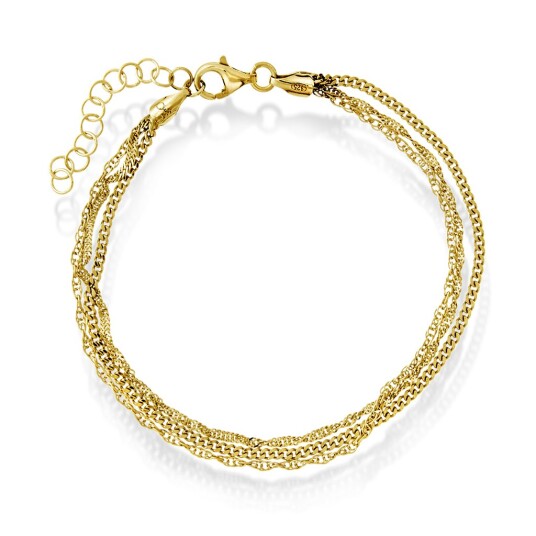 Armbånd i forgylt sølv, 19 cm