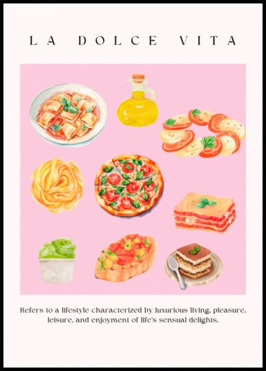 La Dolce Vita Italian Feast Plakat / 100x150
