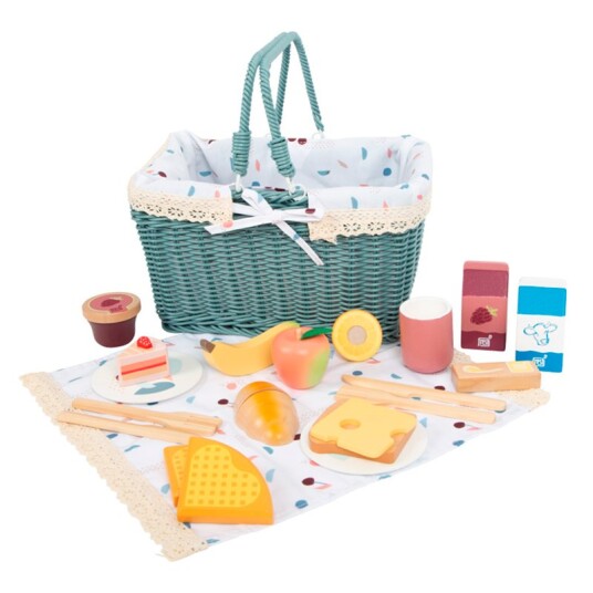 Small Foot - Picnic Set with Wooden Play Food Tasty 26dlg.