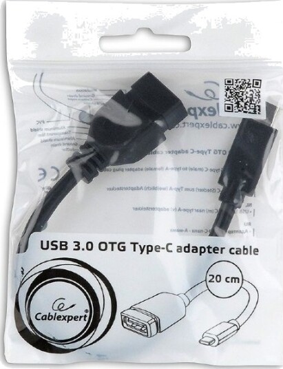 Cablexpert Usb Adapter Usb C Hann Til Usb Hunn Usb 3.0 Otg 20 Cm