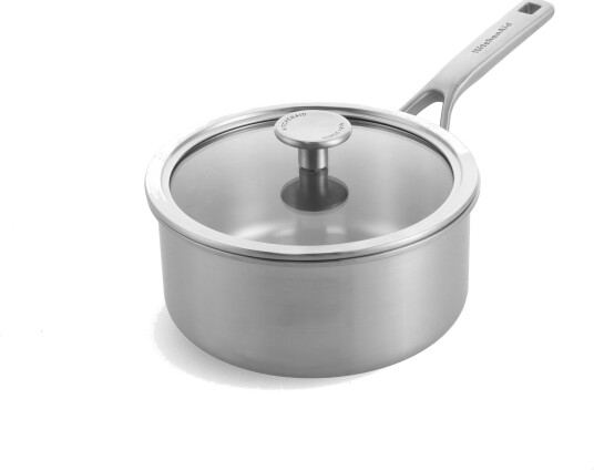 KitchenAid Cookware Collection Kasserolle med lokk, rustfrit stål 3,1 liter, 20 cm