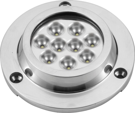 Undervannslys utenpåliggende 21,6W 10 30V 9 LED hvit