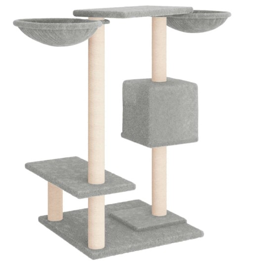 Vidaxl Kattetre Med Klorestolper Lysegrå 82 cm