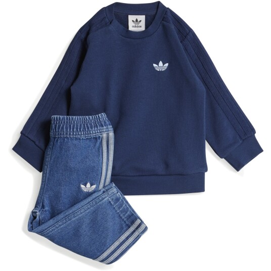 Adidas Originals Medium Blue Denim/Night Indigo Denim Crew Sett 98