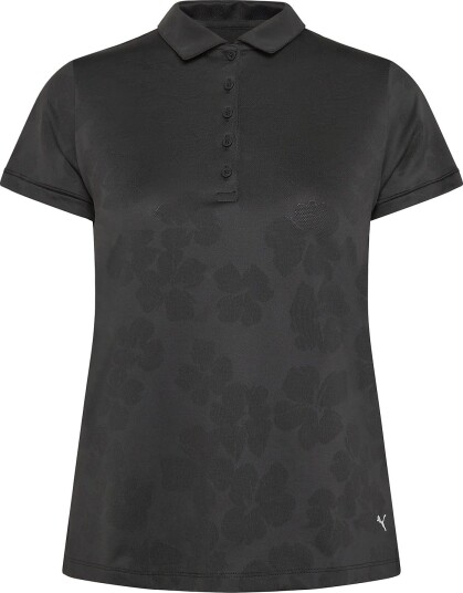 PUMA Golf W Floral Lace Jacquard Ss Polo PUMA BLACK XXL