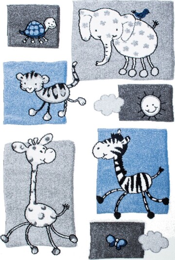 Barneteppe Indigo Kids blå Størrelse: 160 x 230 cm