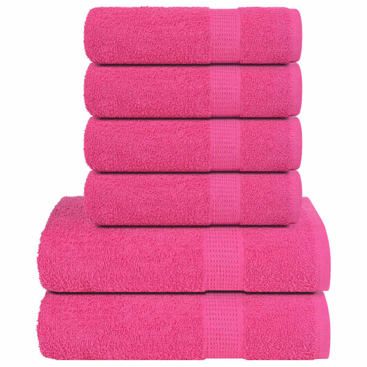 6 delers håndklesett FROGN rosa 360 gsm 6 delers håndklesett FROGN rosa 360 gsm