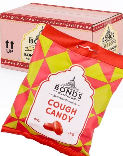 12 stk Cough Candy   Anis Sukkertøy   Bonds of London   Hel Eske 1,44 kg UK