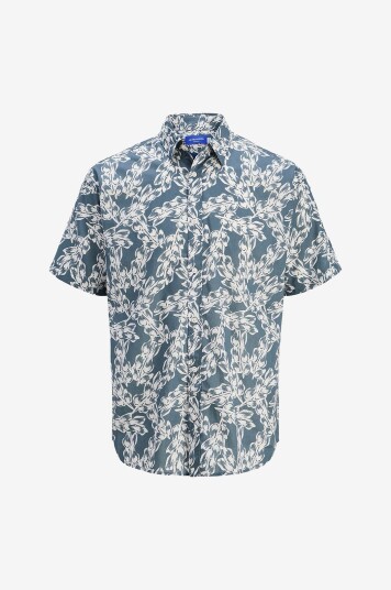 Jack & Jones Junior Skjorte jorJoshua Split Aop Shirt SS Jnr Grå