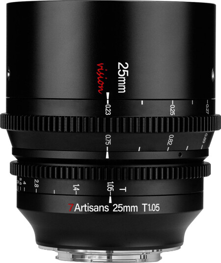 7Artisans 25mm T1.05 Fujifilm FX-mount. APS-C. Sort