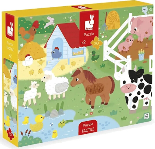 Janod Janod - Farm Tactile Puzzle - Multi/patterned - ONE SIZE