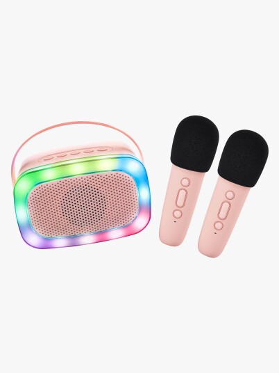 Lalarma Karaoke with lights and two microphone R